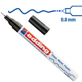 Marcatore EDDING 780 punta extra fine vernice nero