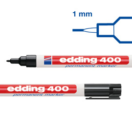 Marcatore permanente EDDING 400 punta conica nero