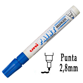 Marcatore UNI PAINT PX20 punta conica 2,8mm blu UNI MITSUBISHI