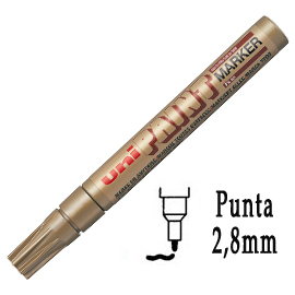 Marcatore UNI PAINT PX20 punta conica 2,8mm oro UNI MITSUBISHI
