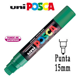 Marcatore UNI POSCA PC17K p.scalpello 15mm verde UNI MITSUBISHI