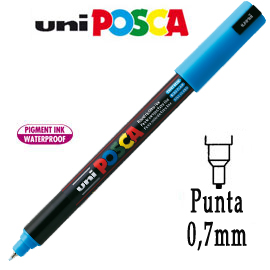 Marcatore UNI POSCA Pen PC1M p.extra fine 0,7mm azzurro UNI MITSUBISHI