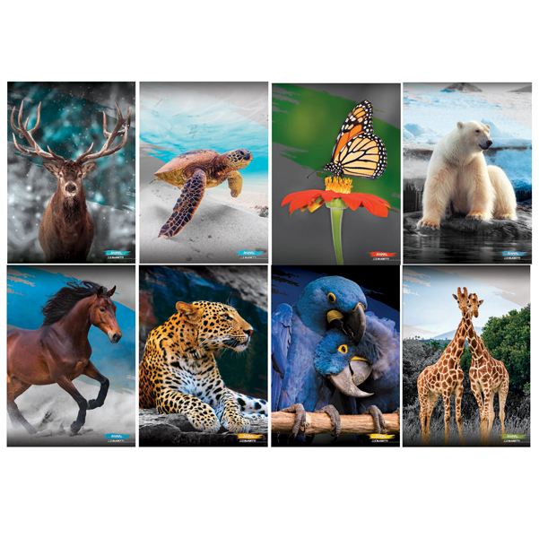 Maxiquaderno A4 20fg+1 80gr 5mm c/margine Animal 2022 Blasetti