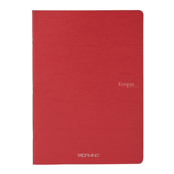 Maxiquaderno A4 38fg+2 90gr 1rigo Ecoqua original PM rosso scuro Fabriano