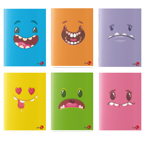 Maxiquaderno A4 40fg+2 80gr 1 rigo c/margine Vibes BM