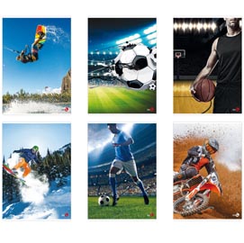 Maxiquaderno A4 40fg+2 80gr 5mm c/margine Sport BM