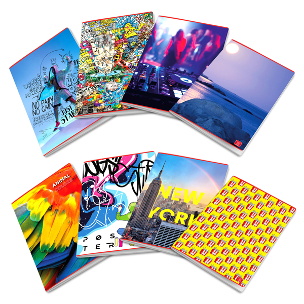 Maxiquaderno A4 80gr 40+2fg 1 rigo c/margine assortimento Ragazzo Pigna