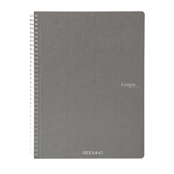 Maxiquaderrno A4 70fg 90gr 1 rigo Ecoqua Original spiralato antracite Fabriano