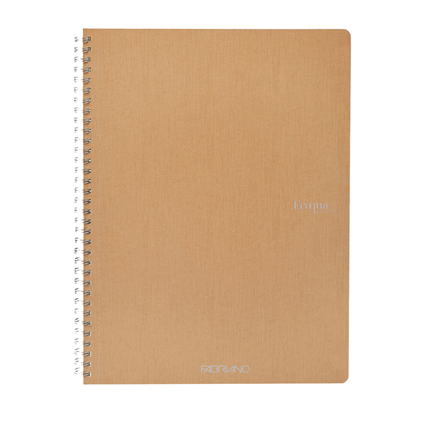 Maxiquaderrno A4 70fg 90gr 1 rigo Ecoqua Original spiralato bruno Fabriano