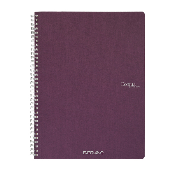 Maxiquaderrno A4 70fg 90gr 5mm Ecoqua Original spiralato vino Fabriano