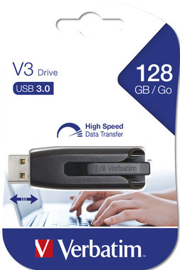 MEMORIA USB 3.0 SUPERSPEED - STORE 'N' GO V3 USB DRIVE 128GB (NERO