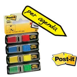 MINISET 140 SEGNAPAGINA Post-it® INDEX 683-4 IN 4 COLORI CLASSICI 12X43.6MM