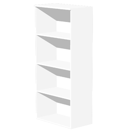 MOBILE ALTO A GIORNO 80X35cm H180cm BIANCO - EASY