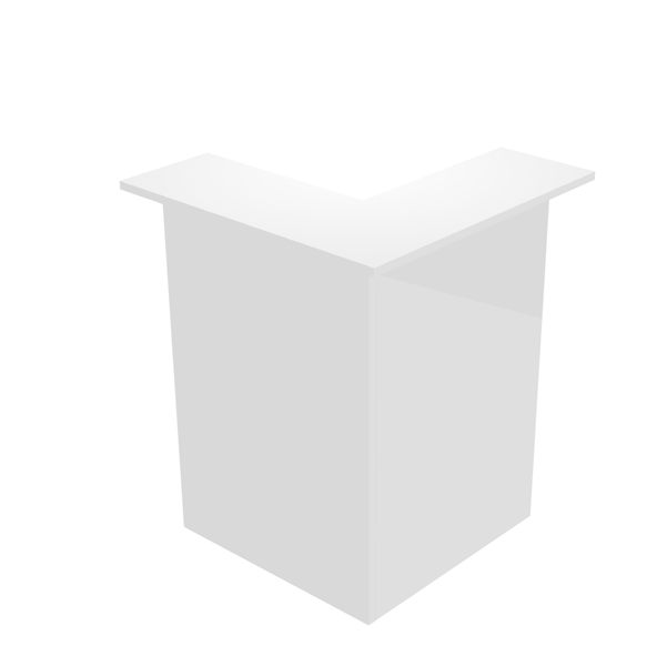MODULO RECEPTION 90  76x76x117cm BIANCO/BIANCO - PRESTIGE
