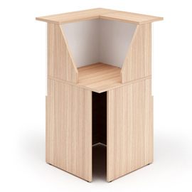 MODULO RECEPTION 90  76x76x117cm CILIEGIO AR. /BIANCO - PRESTIGE