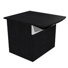 MODULO RECEPTION DISABILI s/SOPRALZO 80x97,5x72cm NERO VEN. /BIANCO - PRESTIGE