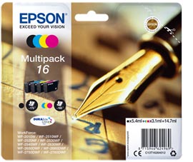 MULTIPACK CONTENENTE N.4 CARTUCCE A PIGMENTI, SERIE 16/PENNA E CRUCIVE