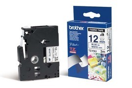 NASTRO BROTHER TZE-FA3 12MMx3MT BLU/BIANCO TESSUTO
