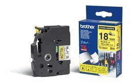 NASTRO BROTHER TZ-eS641 18MMx8MT NERO/GIALLO ADESIVO RESISTENTE