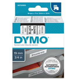 NASTRO DYMO TIPO D1 (19MMX7MT NERO/BIANCO 458030