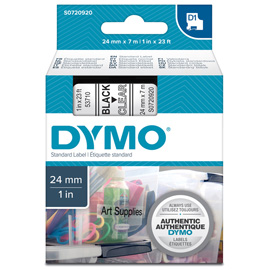 NASTRO DYMO TIPO D1 (24MMX7MT NERO/TRASPARENTE 537100