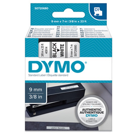 NASTRO DYMO TIPO D1 (9MMX7M NERO/BIANCO 409130