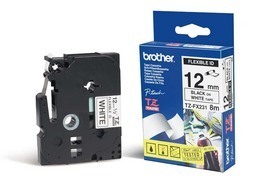 NASTRO LAM. FLESSIBILE TZE-FX231 12MMx8MT NERO/BIANCO