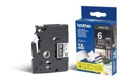 NASTRO LAMINATO BROTHER TZE-315 6MMx8MT BIANCO/NERO