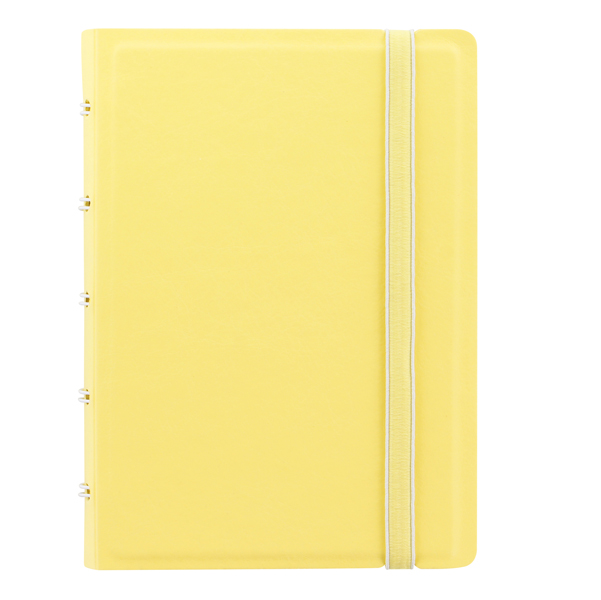 Notebook Pocket f.to 144x105mm a righe 56pag giallo limone similpelle Filofax