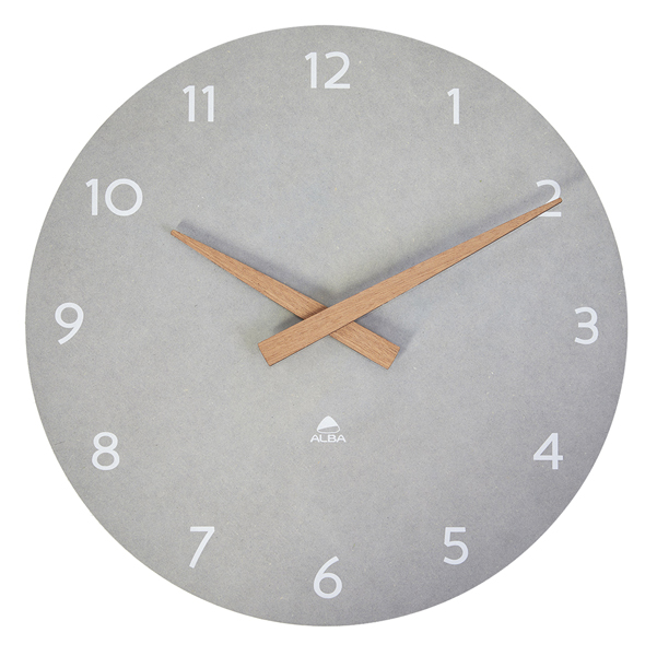 Orologio da parete D30cm grigio chiaro/legno HorMilena Alba