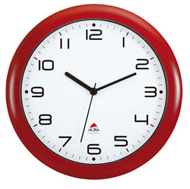 OROLOGIO DA PARETE HORNEW D30cm ROSSO Alba