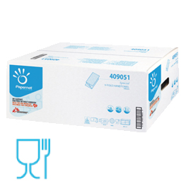 Pacco 100 asciugamani piegati a W goffrato a onda Dry Tech Papernet