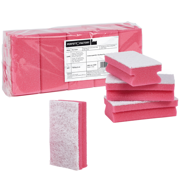 Pack 10 Spugne rosso Pro Color PerfettoFactory