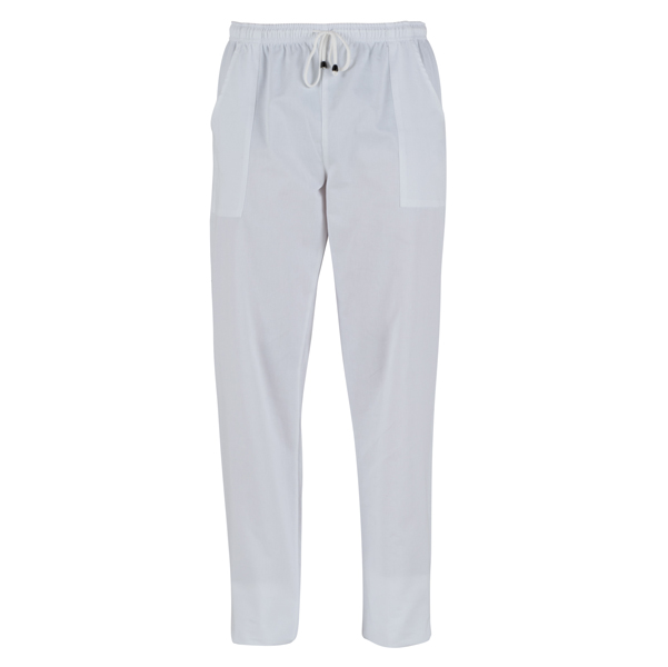 Pantaloni Pitagora in cotone Tg. L bianco