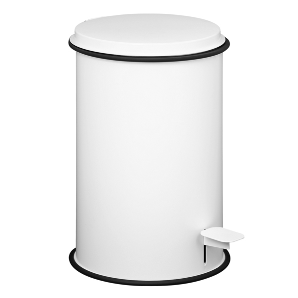 ***Pattumiera in acciaio inox verniciato bianco 5Lt Laminart