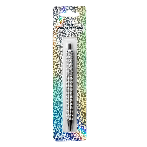 Penna a sfera a scatto strass Chiara Ferragni collezione 2023