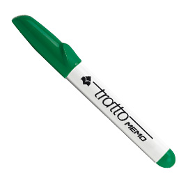 PENNARELLO A SECCO TRATTO MEMO PuntaScalpello VERDE PER LAVAGNA