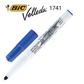 Pennarello VELLEDA 1741 punta tonda whiteboard blu BICÂ®