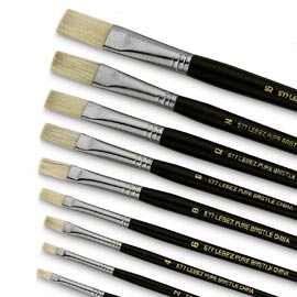 PENNELLO PUNTA PIATTA pura setola N 6 SERIE 577 LEBEZ