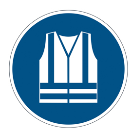 Pittogramma adesivo da terra ''DPI Gilet'' D 43cm 1735 Durable