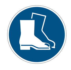 Pittogramma adesivo da terra ''DPI Stivali'' D 43cm 1733 Durable