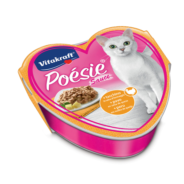 POE'SIE PER GATTI GUSTO TACCHINO E FORMAGGIO 85GR