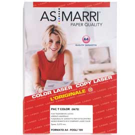 Poliestere trasparente adesivo laser A3 0,07mm 100Fg PAC T COLOR 0671 ASMarri