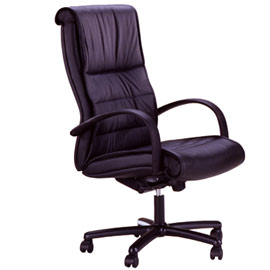 POLTRONA DIREZIONALE Gemini PY NERO in pelle