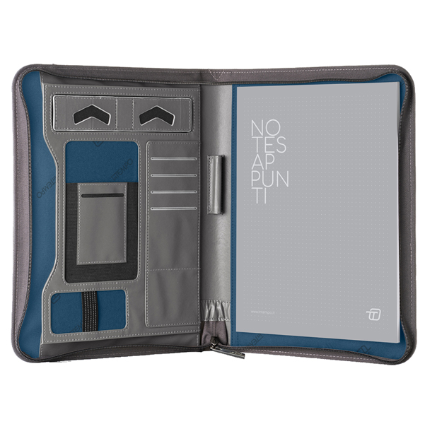 PORTABLOCCO CON ZIP BLUEGATE DIM. 29X36X4CM GRIGIO INTEMPO