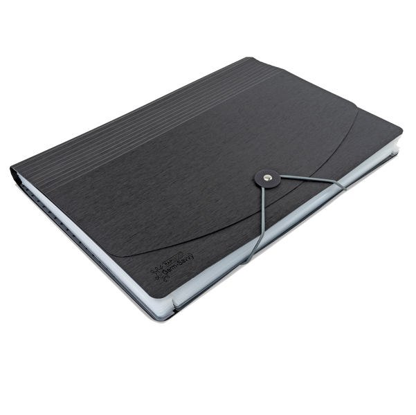 PORTADOCUMENTI A SOFFIETTO ANTIBATTERICO 13 TASCHE GERM-SAVVY NERO RAPESCO