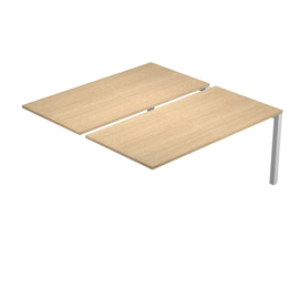 Postazione doppia aggiuntiva per scrivanie 140X166cm Rovere - AgorA'