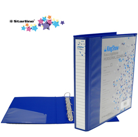 Raccoglitore KingShow 40 A4 4D blu 22X30cm personalizzabile STARLINE