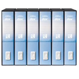 Registratore Dox 2 azzurro dorso 8cm f.to protocollo Esselte