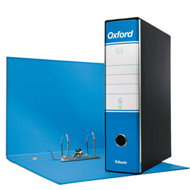 Registratore OXFORD G83 azzurro dorso 8cm f.to commerciale ESSELTE
